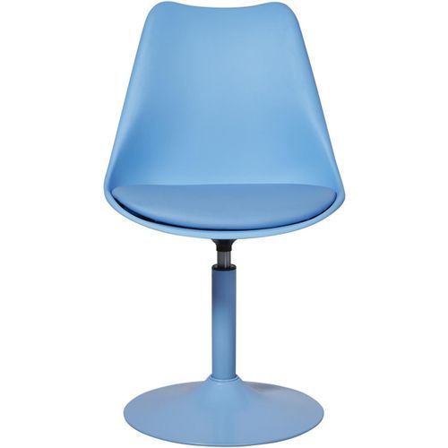 Chaise pivotante bleu et pieds métal Ivy - Lot de 2 - Photo n°2; ?>