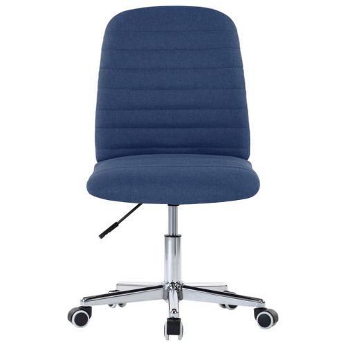 Chaise pivotante de bureau Bleu Tissu 5 - Photo n°2; ?>