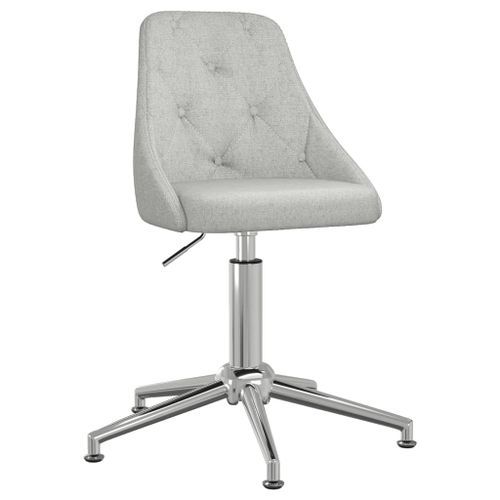 Chaise pivotante de bureau Gris clair Tissu 4 - Photo n°2; ?>