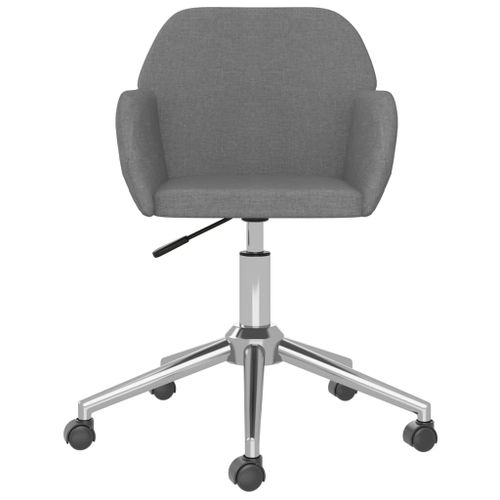 Chaise pivotante de bureau Gris clair Tissu - Photo n°3; ?>