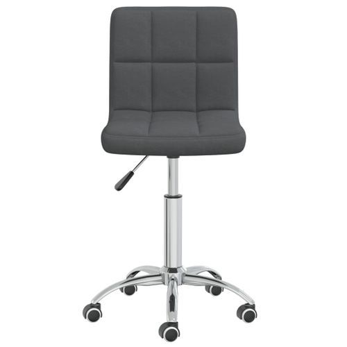 Chaise pivotante de bureau Gris foncé Tissu 12 - Photo n°3; ?>