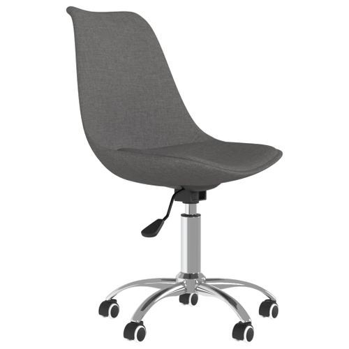 Chaise pivotante de bureau Gris foncé Tissu - Photo n°2; ?>