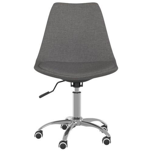 Chaise pivotante de bureau Gris foncé Tissu - Photo n°3; ?>