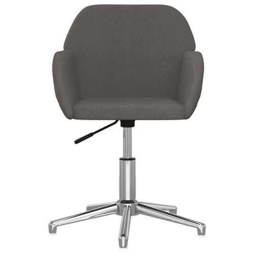 Chaise pivotante de bureau Gris foncé Tissu - Photo n°3; ?>