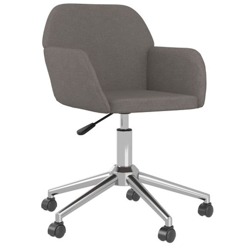 Chaise pivotante de bureau Gris foncé Tissu - Photo n°2; ?>