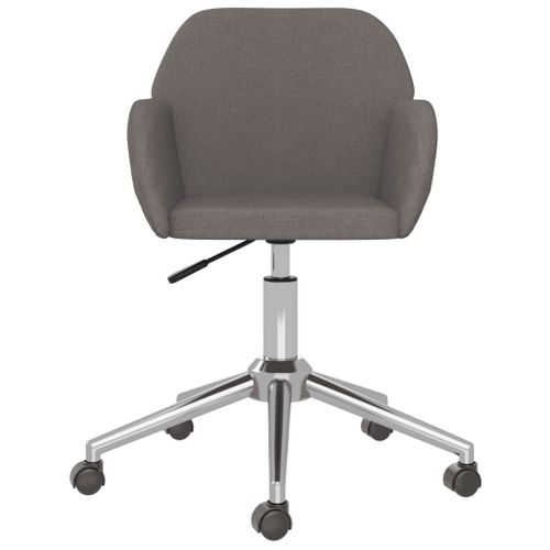 Chaise pivotante de bureau Gris foncé Tissu - Photo n°3; ?>