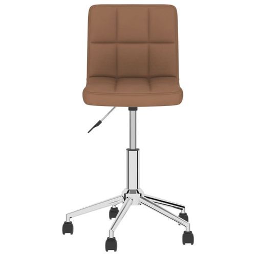 Chaise pivotante de bureau Marron Tissu 14 - Photo n°3; ?>