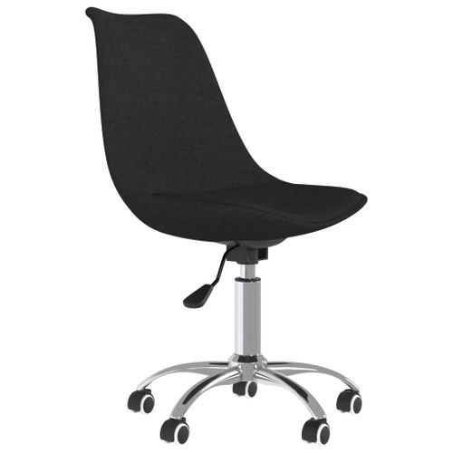 Chaise pivotante de bureau Noir Tissu - Photo n°2; ?>