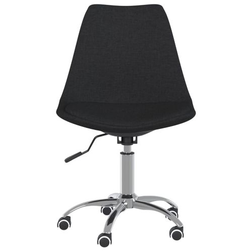 Chaise pivotante de bureau Noir Tissu - Photo n°3; ?>