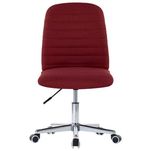 Chaise pivotante de bureau Rouge bordeaux Tissu 10 - Photo n°2; ?>