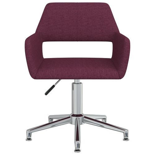 Chaise pivotante de bureau Violet Tissu 3 - Photo n°3; ?>