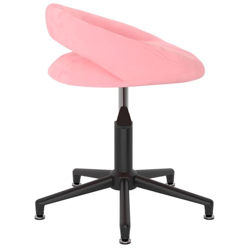 Chaise pivotante de salle à manger Rose Velours 13 - Photo n°3; ?>