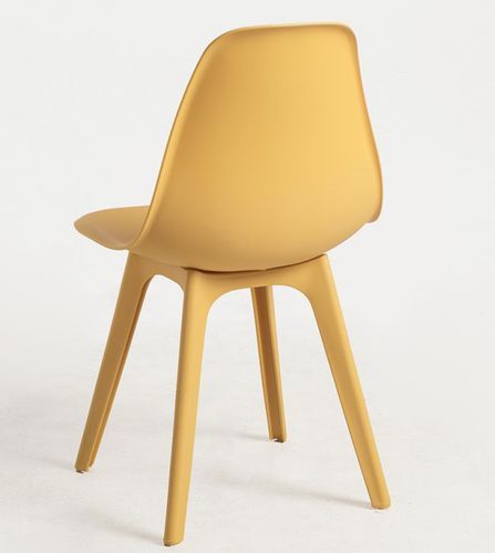 Chaise polypropylène jaune Brink - Lot de 2 - Photo n°3; ?>