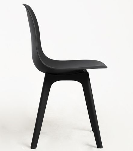 Chaise polypropylène noir Brink - Lot de 2 - Photo n°2; ?>