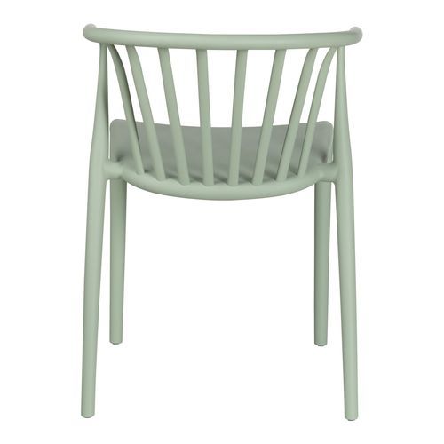 Chaise polypropylène vert pastel Zelina - Photo n°2; ?>