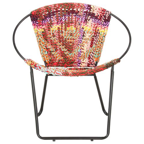 Chaise ronde Chindi Multicolore Tissu - Photo n°2; ?>