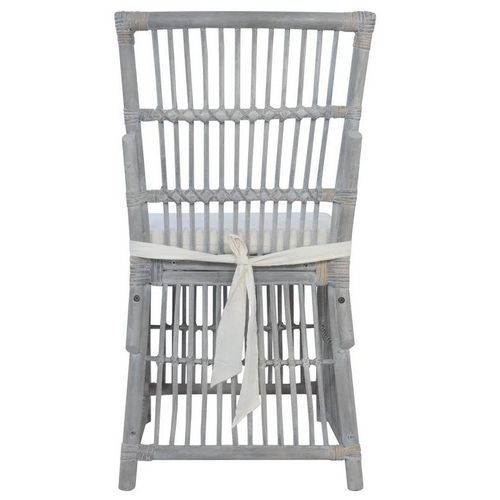 Chaise rotin gris avec coussin Focca - Lot de 2 - Photo n°2; ?>