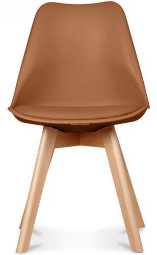 Chaise scandinave caramel Keny - Lot de 2 - Photo n°3; ?>