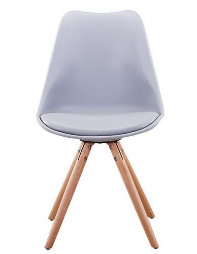 Chaise scandinave grise assise coussin simili cuir Norda - Lot de 2 - Photo n°3; ?>