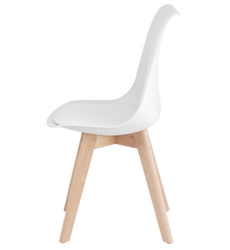 Chaise scandinave premium Karyna – Assise en simili cuir et pieds en bois de Hêtre - Photo n°3; ?>