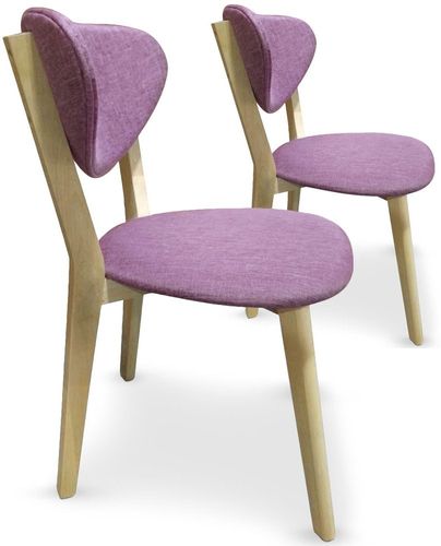 Chaise scandinave violet Caprice - Lot de 2 - Photo n°3; ?>