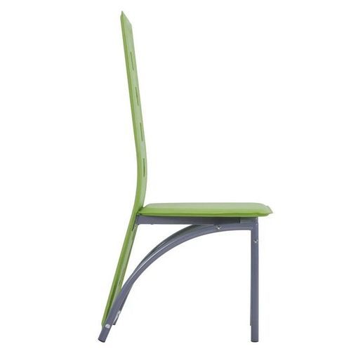 Chaise simili cuir vert et pieds métal Ceaney - Lot de 4 - Photo n°3; ?>