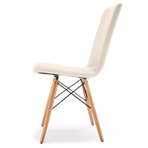 Chaise Tissu Beige Sandina - Photo n°2; ?>