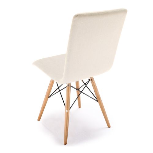 Chaise Tissu Beige Sandina - Photo n°3; ?>