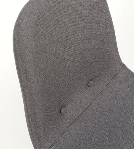 Chaise tissu gris et pieds métal effet bois Mosac - Lot de 4 - Photo n°3; ?>