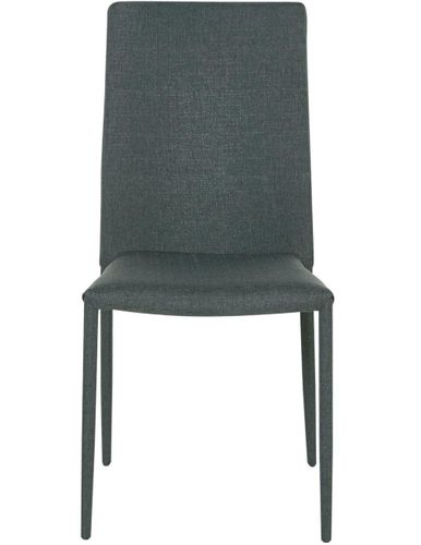 Chaise tissu gris et pieds métal Lagio - Lot de 4 - Photo n°2; ?>