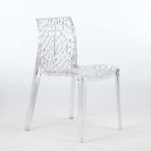 Chaise transparente empilable Pikazo - Photo n°2; ?>