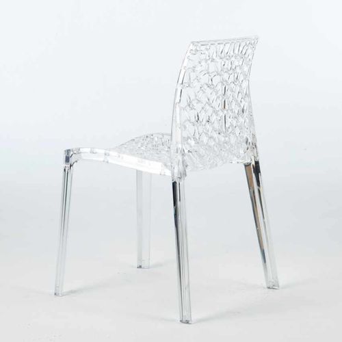 Chaise transparente empilable Pikazo - Photo n°3; ?>