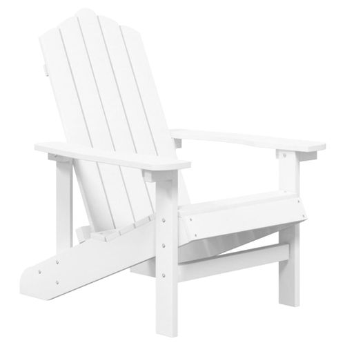 Chaises de jardin Adirondack avec table PEHD Blanc - Photo n°3; ?>