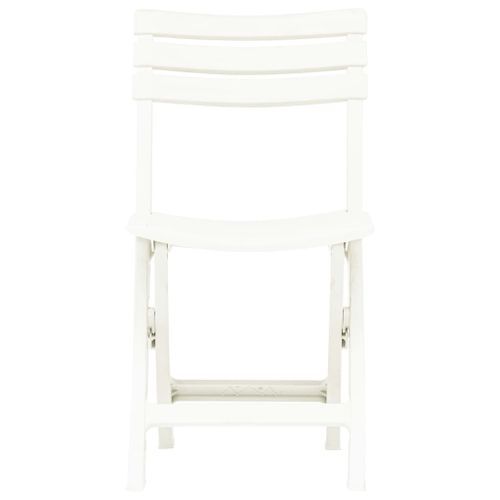 Chaises de jardin pliables 2 pcs Plastique Blanc - Photo n°3; ?>