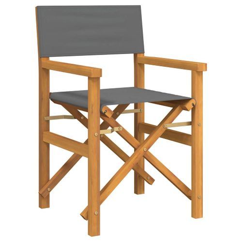 Chaises de metteur en scène pliantes lot de 2 Bois teck massif - Photo n°3; ?>