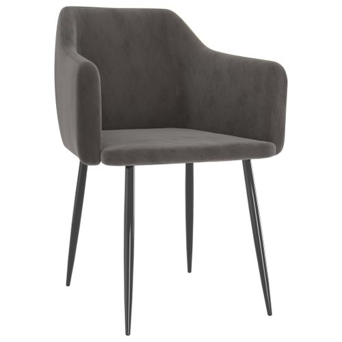 Chaises De Salle à Manger 6 Pcs Gris Foncé Velours Kuiza 16 Chaises de salle à manger 6 pcs Gris foncé Velours Kuiza - Photo n°2; ?>