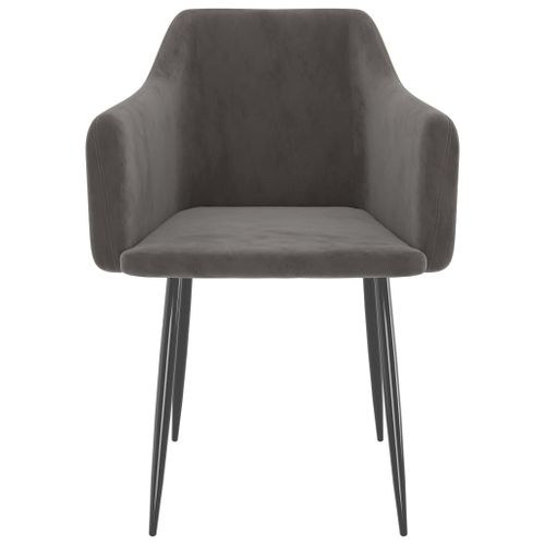 Chaises De Salle à Manger 6 Pcs Gris Foncé Velours Kuiza 17 Chaises de salle à manger 6 pcs Gris foncé Velours Kuiza - Photo n°3; ?>