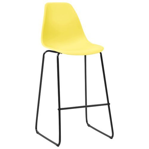 Chaises haute de bar jaune et noir Skoza - Lot de 2 - Photo n°2; ?>