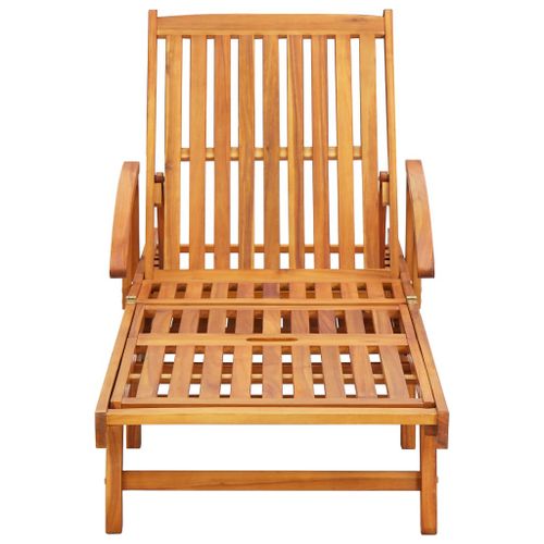 Chaises Longues 2 Pcs Avec Coussins Bois D'acacia Solide 7 25 Chaises longues 2 pcs avec coussins Bois d'acacia solide 7 - Photo n°3; ?>