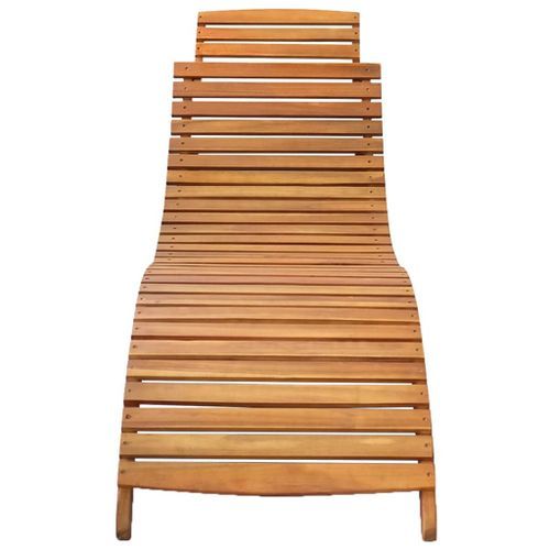 Chaises longues 2 pcs avec coussins Bois d'acacia solide 19 - Photo n°3; ?>