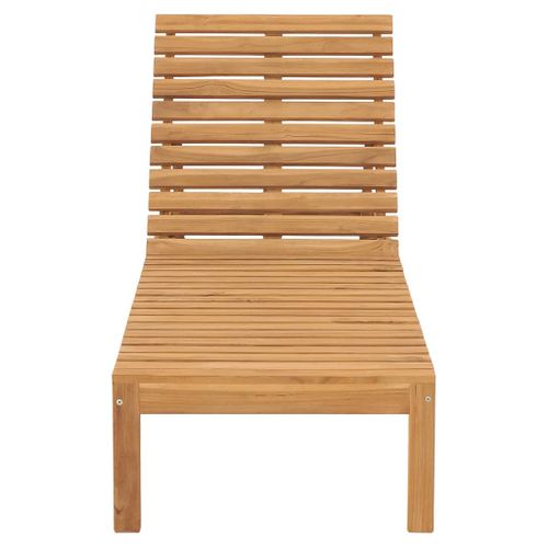 Chaises longues 2 pcs Bois de teck solide - Photo n°3; ?>