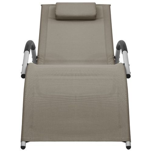 Chaises Longues Textilène 2 Pcs Taupe Et Gris 19 Chaises longues Textilène 2 pcs Taupe et gris - Photo n°3; ?>