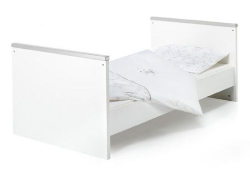 Chambre bébé Eco Silber lit évolutif 70x140 cm commode à langer et armoire 3 portes bois blanc et pin argenté - Photo n°3; ?>