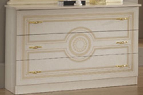 Chambre complète 6 pièces bois brillant beige Soraya 160 - Photo n°3; ?>