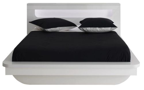 Chambre complète laquée blanc à led Diva 140 - Photo n°2; ?>