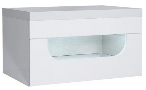 Chambre complète laquée blanc à led Diva 140 - Photo n°3; ?>