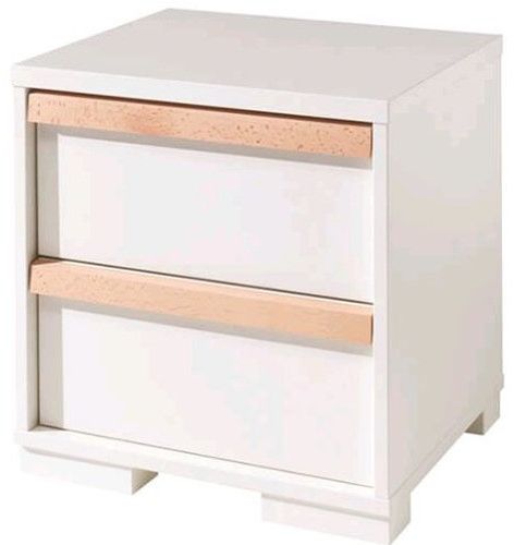 Chambre enfant 4 pièces lit chevet bureau et armoire 3 portes bois hêtre blanc mat London 90x200 cm - Photo n°3; ?>