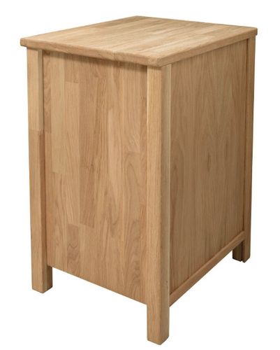 Chevet en bois de chêne massif naturel 3 tiroirs Rika - Photo n°3; ?>