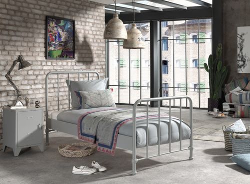 Chevet enfant métal blanc mat Bronx - Photo n°3; ?>