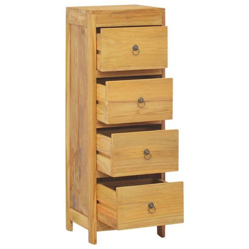 Chiffonnier 30x30x90 cm Bois massif de teck - Photo n°3; ?>